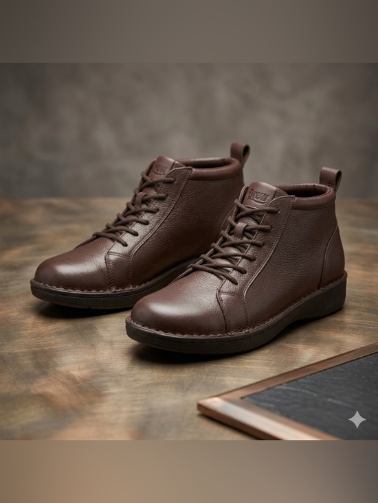 DREW Men’s Therapeutic Comfort Brown Leather Ankle Boots Size 11 Wide New main image 13